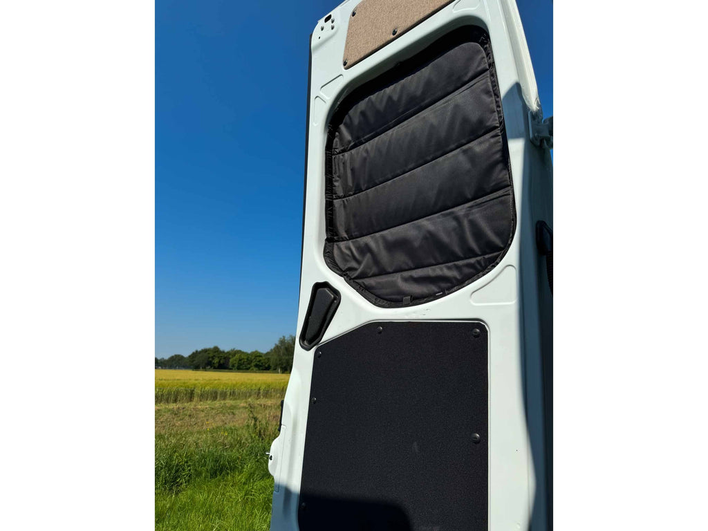 Mercedes Benz Sprinter and VW Crafter Window Covers Rear Doors – Set of 2